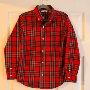 Janie and Jack boys button down plaid dress shirt